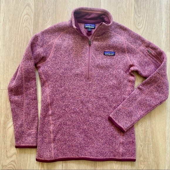Patagonia Pink Quarter Zip Better Sweater - Picture 1 of 9
